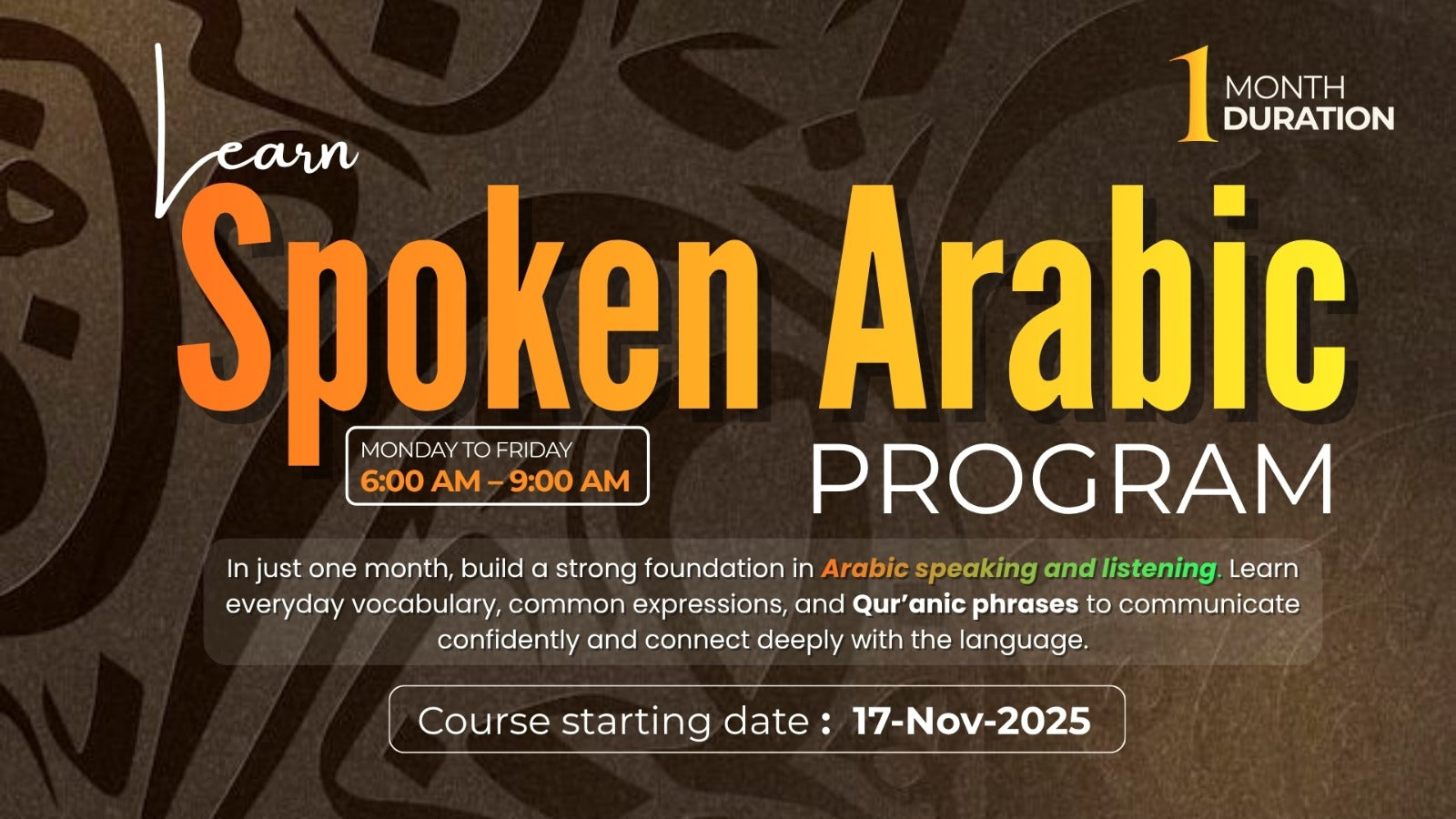 Spoken Arabic Program