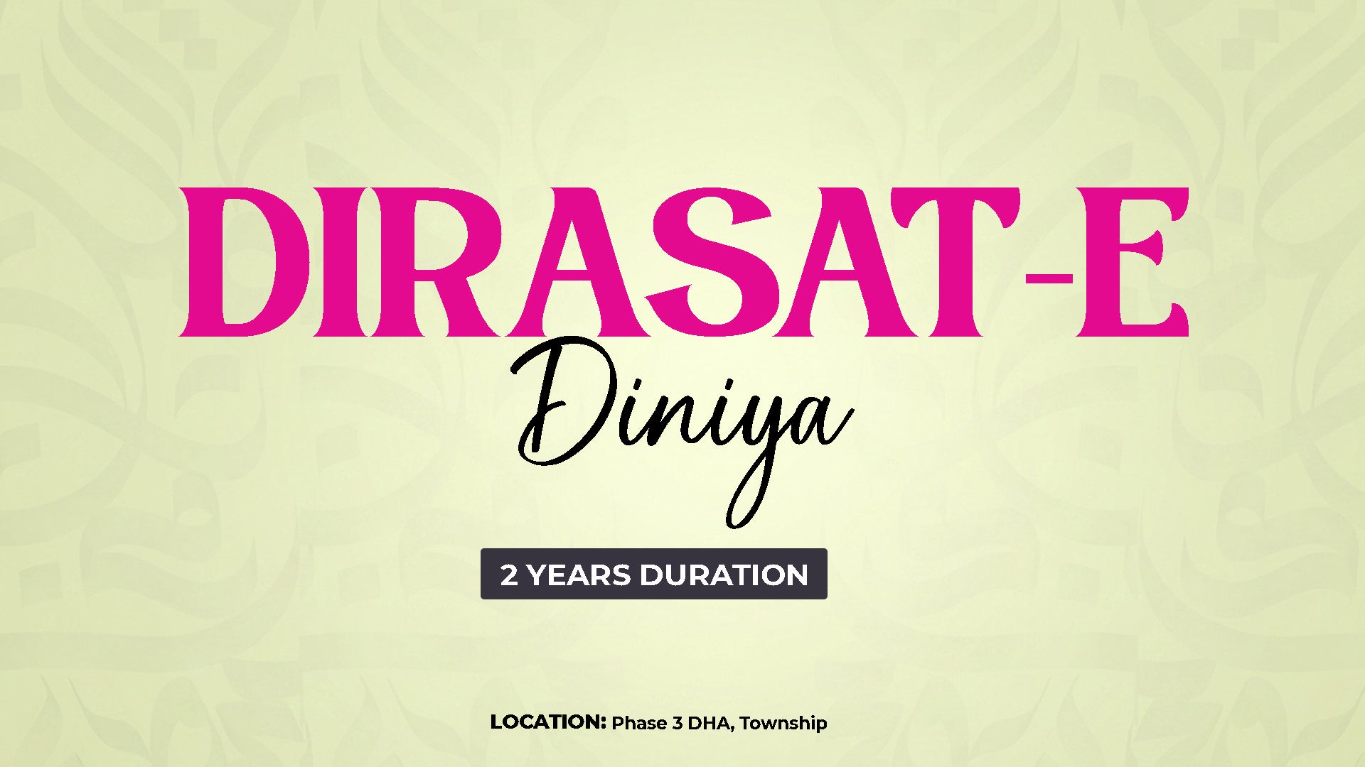 Dirasat E Diniya (2 Years) By Fatimah