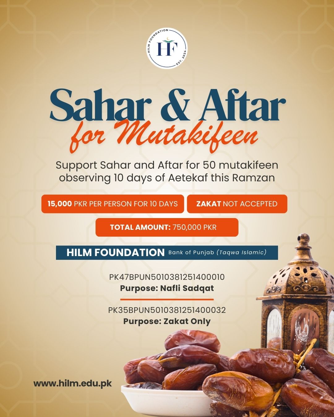 Sahar & Aftar For Mutakifeen